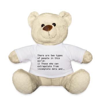 Funny Maths Jokes - Teddy Bear - white - Front