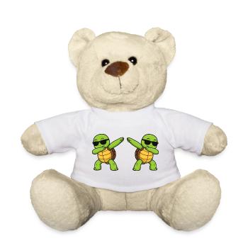 Dab turtle duo avec lunettes de soleil - Nounours - blanc - Devant