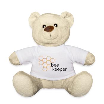 Imker-Design mit Wabe - Teddy - Weiß - Vorne