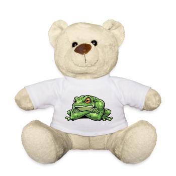 Grenouille cool avec les bras croisés dessin animé - Nounours - blanc - Devant