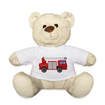 Fire truck - Teddy Bear - white - Front