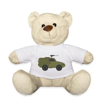 Militär-Jeep - Teddy - Weiß - Vorne