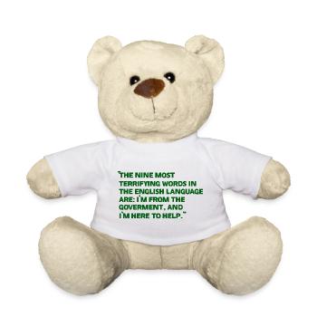 Green quote poster about the government - Teddy Bear - white - Front