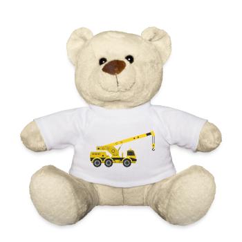 Crane truck - Teddy Bear - white - Front