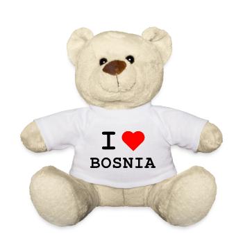 I love Bosnia - Ich liebe Bosnien - Teddy - Weiß - Vorne