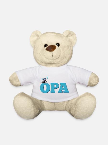 Skifahren Ski Opa - Teddy - Weiß