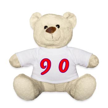 90. 90 YEARS. 90th ANNIVERSARY. 90 YEARS ANNIVERSARY. - Teddy Bear - white - Front