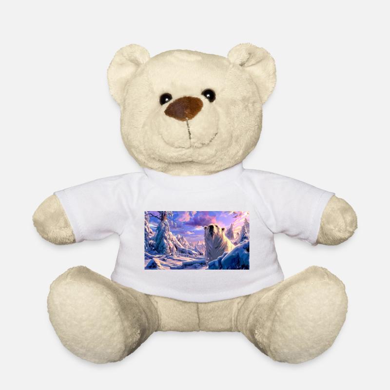 Magischer Eisbär Wintertraum Fantasy Art - Teddy - Weiß