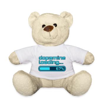 Bar au néon à chargement de dopamine - Nounours - blanc - Devant