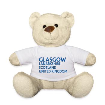 Glasgow – Scotland Textdesign - Nounours - blanc - Devant