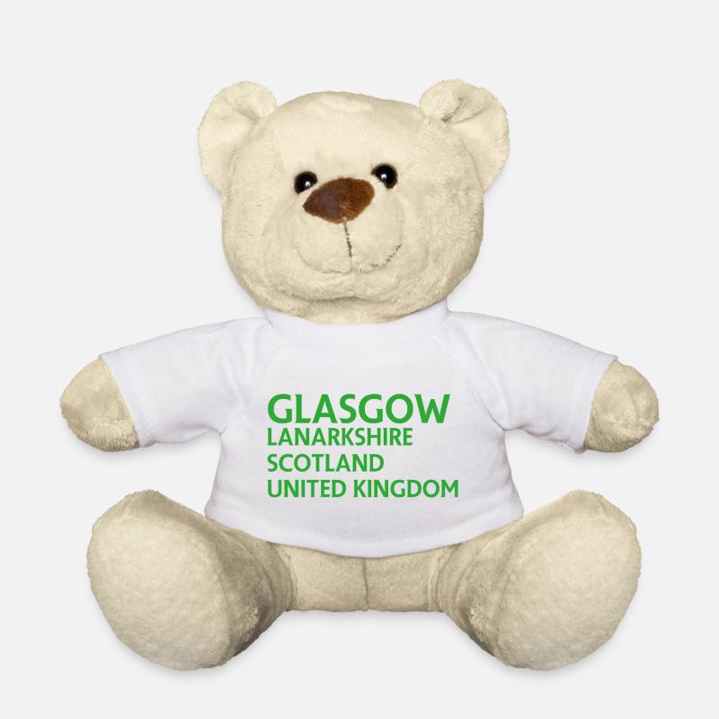 Glasgow – Scotland Textdesign - Teddy Bear - white