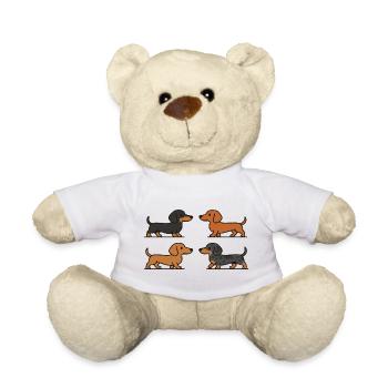 Niedliche Dackelhunde in Farbvarianten - Teddy - Weiß - Vorne