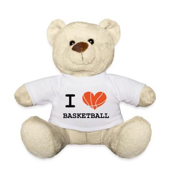 Ich liebe Basketball - Teddy - Weiß - Vorne