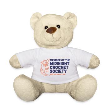 Mitglied der Midnight Crochet Society Nur noch einer - Teddy - Weiß - Vorne