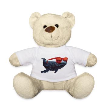 Whale with sunglasses - Teddy Bear - white - Front