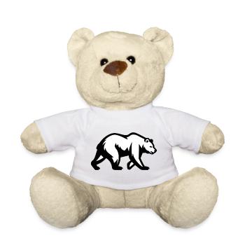 Silhouette of a walking bear, nature symbol - Teddy Bear - white - Front