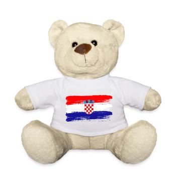 Croatian Flag Football Fan Sports Heritage - Teddy - Weiß - Vorne