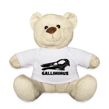 Gallimimus Skull Fossil - Teddy Bear - white - Front