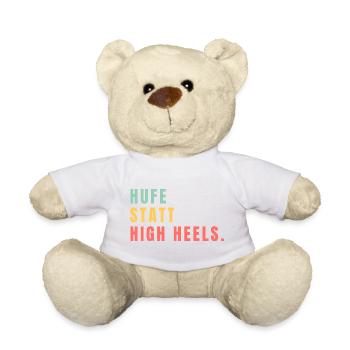 Hooves instead of high heels - Teddy Bear - white - Front