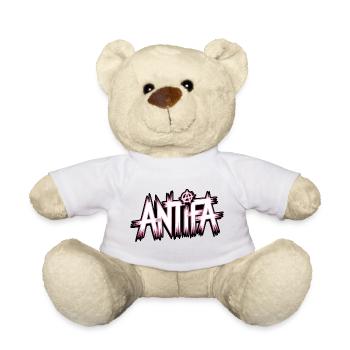 Antifa – Antifaschistisches Merch - Teddy - Weiß - Vorne
