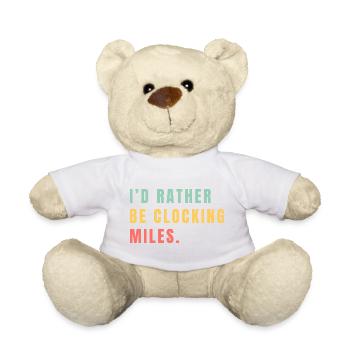 Je préférerais accumuler des kilomètres - Nounours - blanc - Devant