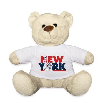 New York Freedom Graphic - Teddy Bear - white - Front