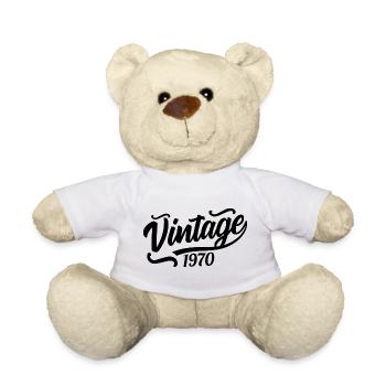 1970 Jahrgang 1970, 56.Geburtstag  - Teddy - Weiß - Vorne