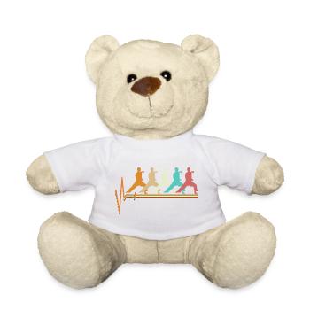 Karate Herzschlag Echo Retro Martial Arts Geschenk - Teddy - Weiß - Vorne