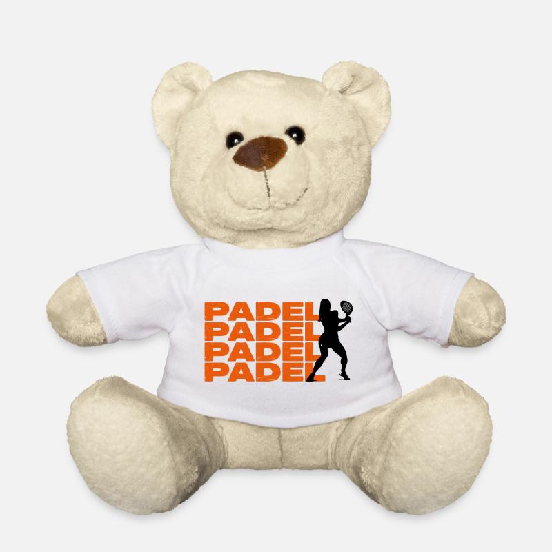 Padel Girl - Teddy Bear - white