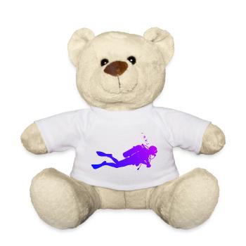 Conception de plongée à puissance - Nounours - blanc - Devant