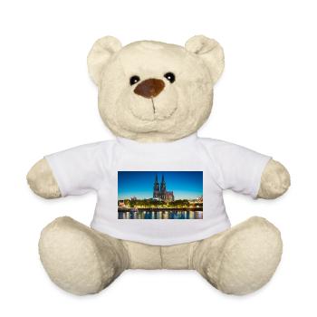 Cologne Cathedral Evening Light Silhouette - Teddy Bear - white - Front
