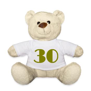 30. 30 YEARS. 30th ANNIVERSARY. 30 YEARS ANNIVERSARY. - Teddy Bear - white - Front