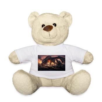 Beowulf stirbt, nachdem er den mächtigen Drachen getötet hat - Teddy - Weiß - Vorne