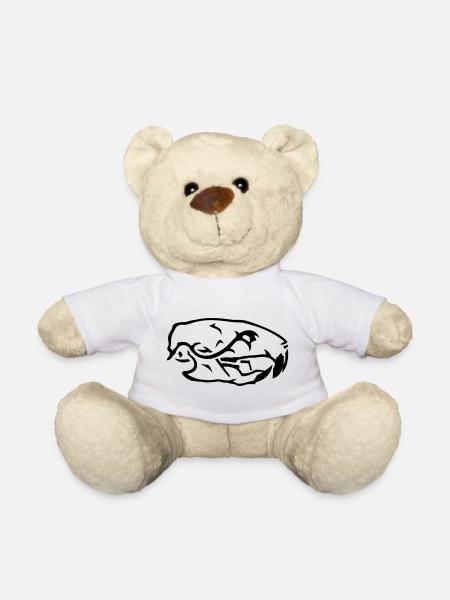 Rat Skull Skull - Teddy Bear - white