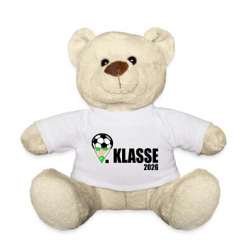 Fußball 1. Klasse 2026 - Teddy - Weiß - Vorne