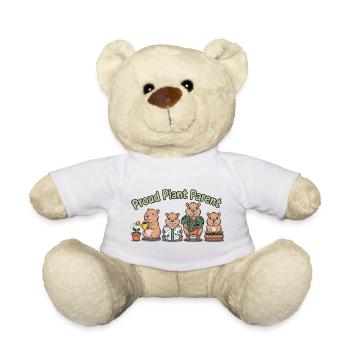 Pflanzen Shirt Proud Plant Parent Gärtner Geschenk - Teddy - Weiß - Vorne