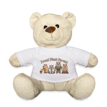 Pflanzen Shirt Capybara Proud Plant Parent Gärtner - Teddy - Weiß - Vorne