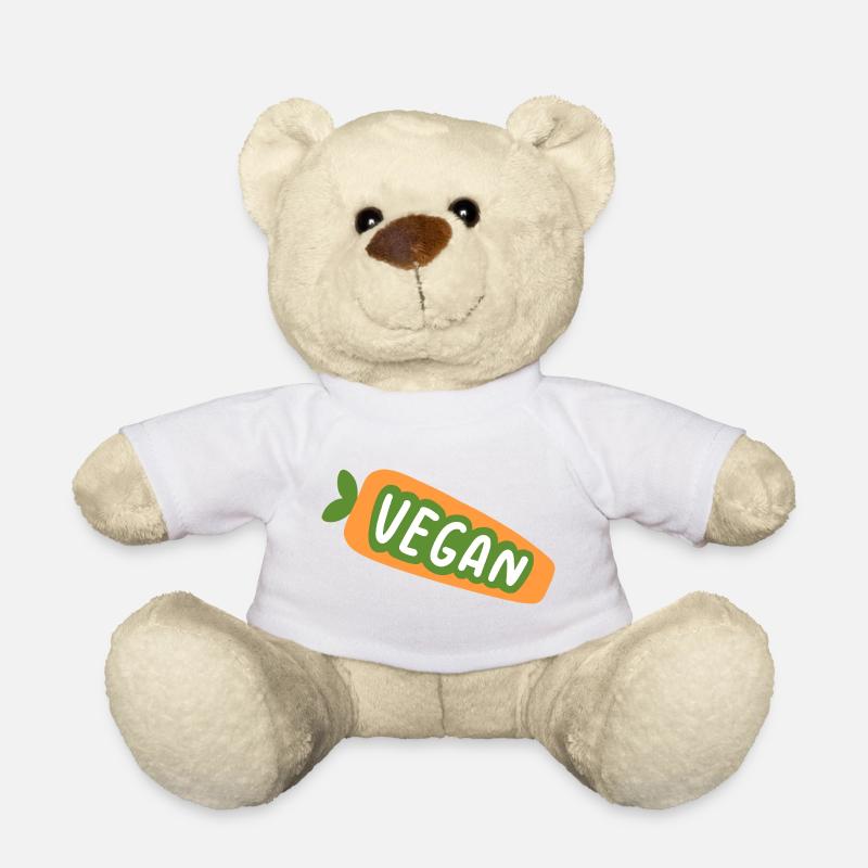 Vegan Shirt Plant Based Design Cute Veggie Aesthet - Teddy - Weiß