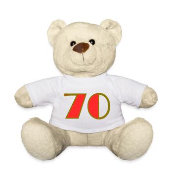 70. 70 JAHRE. 70-JÄHRIGES JUBILÄUM. 70-JÄHRIGES JUBILÄUM. - Teddy - Weiß - Vorne