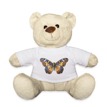 Mosaïque de papillon - Cadeau artistique - Nounours - blanc - Devant
