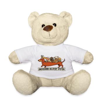 Système de livraison teckel design de chien drôle - Nounours - blanc - Devant