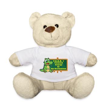 Crock: ANGST = Fokussierte Energie bei Neubewertung - Teddy - Weiß - Vorne