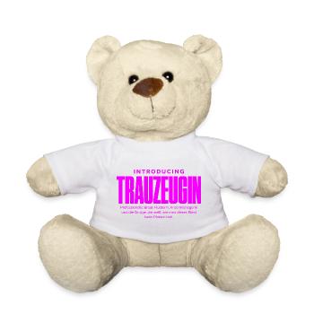 Trauzeugin Lustig – Krisenmanagerin & Braut-Flüste - Teddy - Weiß - Vorne