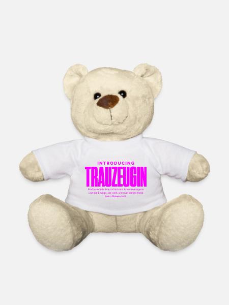 Trauzeugin Lustig – Krisenmanagerin & Braut-Flüste - Teddy - Weiß
