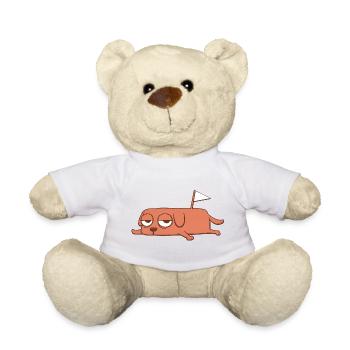 Funny Lazy Dog - Done - Moodmals - Teddy Bear - white - Front
