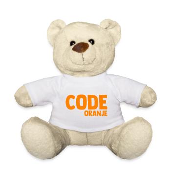 Code Oranje - Nederland - Netherlands Niederlande - Teddy - Weiß - Vorne