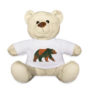 Ours de la forêt géométrique - Nounours - blanc - Devant