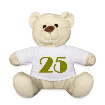 25. 25 YEARS. 25th ANNIVERSARY. 25 YEARS ANNIVERSARY. - Teddy Bear - white - Front