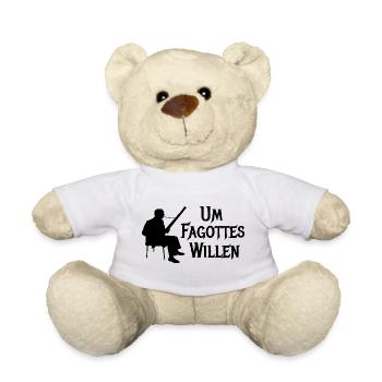 Um Fagottes Willen Fagott Wortspiel - Teddy - Weiß - Vorne