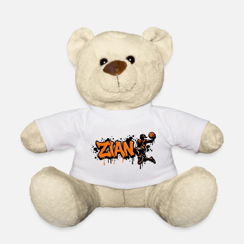Zian Graffiti Dunk Orange - Teddy Bear - white